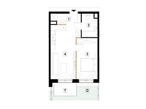 Plan 2 pok. 42m²