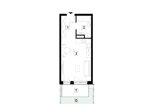 Plan 1 pok. 31m²