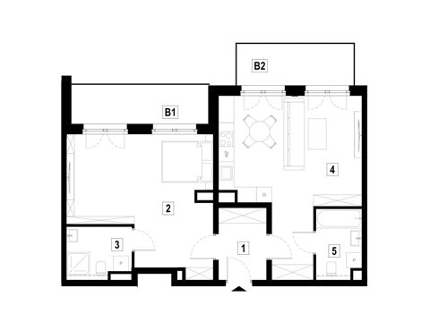 Plan 2 pok. 68m²