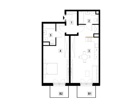 Plan 2 pok. 68m²
