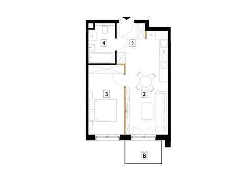 Plan 2 pok. 42m²