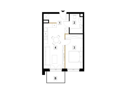 Plan 2 pok. 42m²