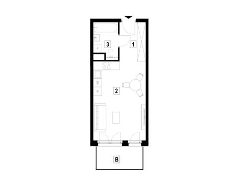 Plan 1 pok. 30m²