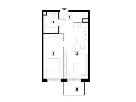Plan 2 pok. 45m²