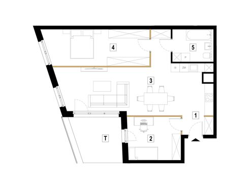 Plan 3 pok. 74m²