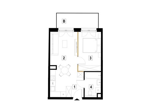 Plan 2 pok. 39m²