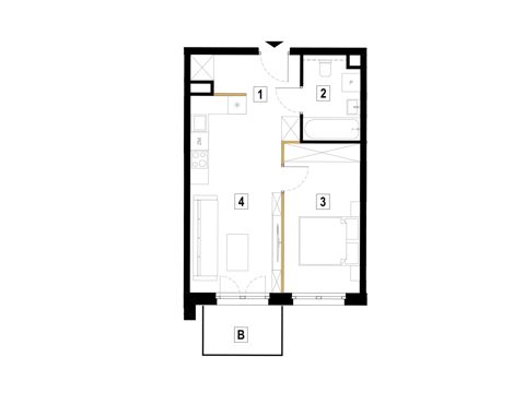 Plan 2 pok. 42m²