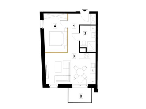 Plan 2 pok. 42m²
