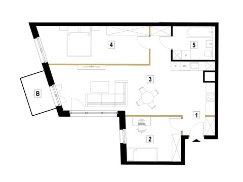 Plan 3 pok. 74m²