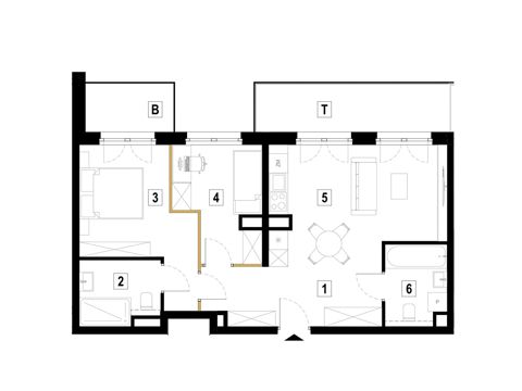 Plan 3 pok. 61m²