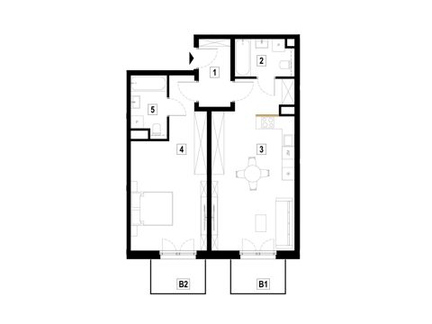 Plan 2 pok. 68m²