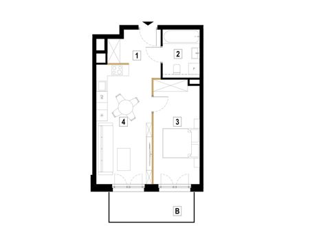 Plan 2 pok. 44m²