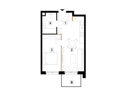 Plan 2 pok. 42m²