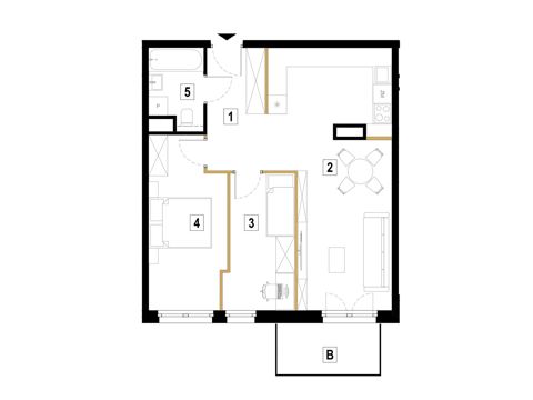 Plan 3 pok. 62m²