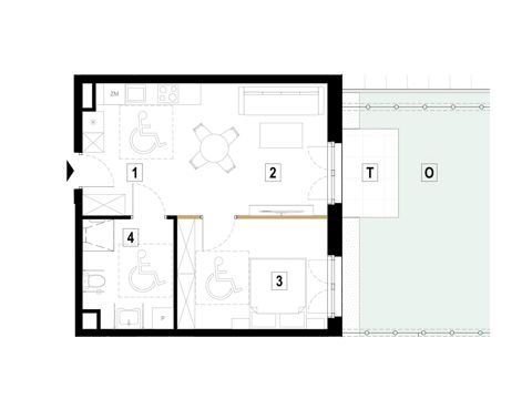 Plan 2 pok. 46m²