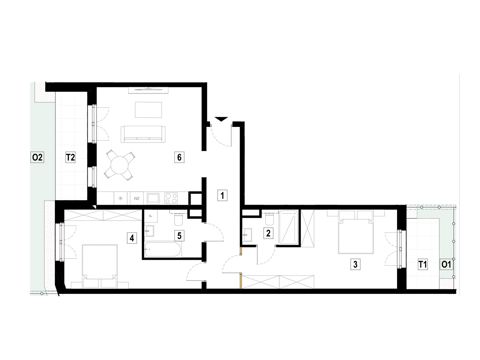 Plan 3 pok. 82m²