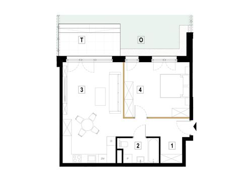 Plan 2 pok. 57m²