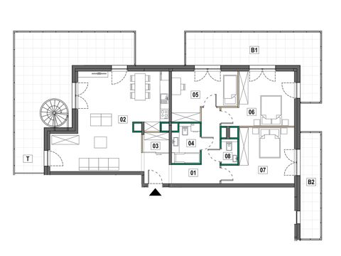 Plan 4 pok. 102m²