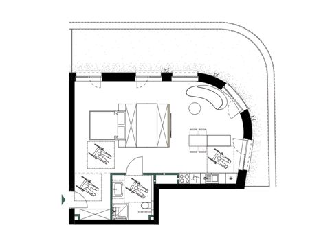 Plan 1 pok. 59m²