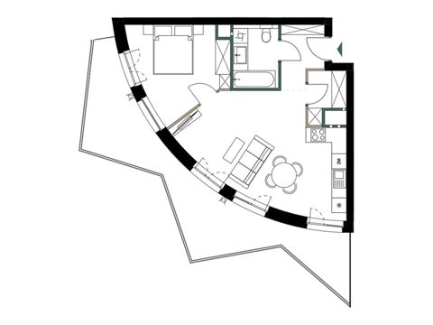 Plan 2 pok. 49m²