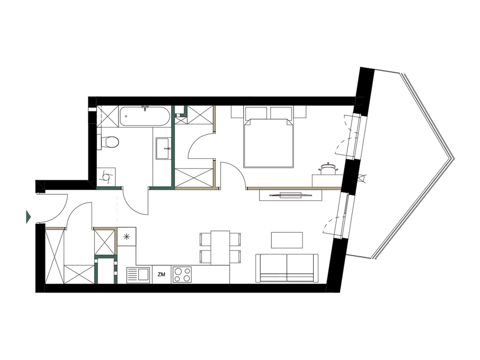 Plan 2 pok. 47m²