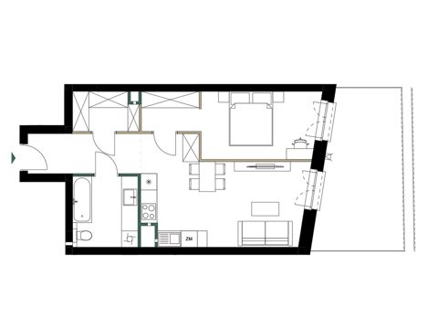 Plan 2 pok. 50m²