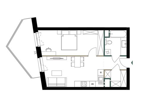 Plan 2 pok. 47m²