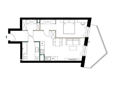 Plan 2 pok. 50m²