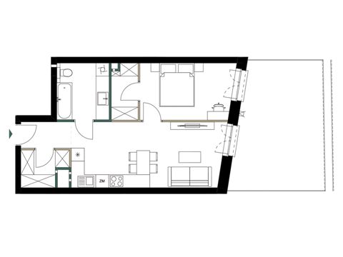 Plan 2 pok. 47m²