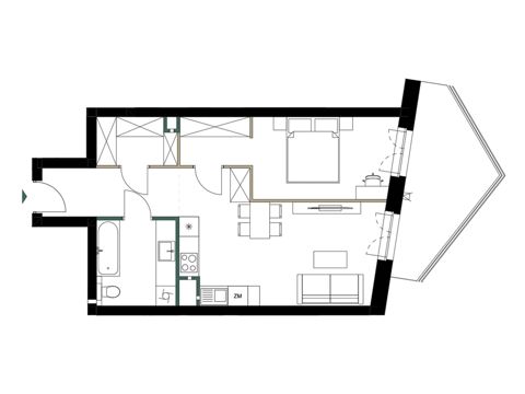 Plan 2 pok. 50m²