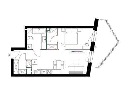 Plan 2 pok. 47m²