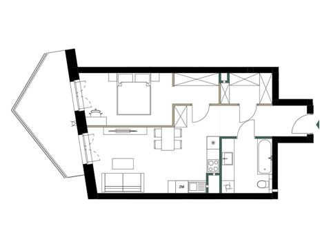 Plan 2 pok. 50m²