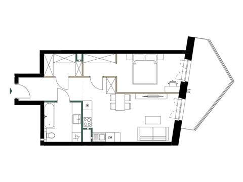 Plan 2 pok. 51m²