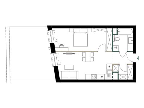 Plan 2 pok. 46m²