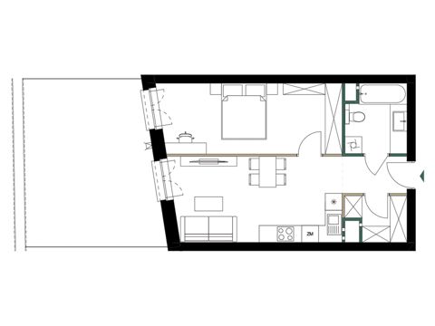 Plan 2 pok. 47m²