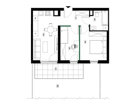 Plan 3 pok. 48m²