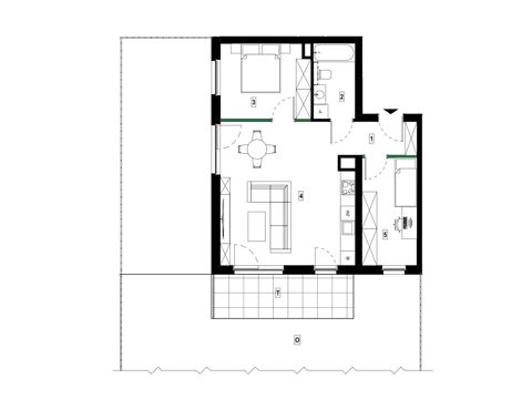 Plan 3 pok. 61m²