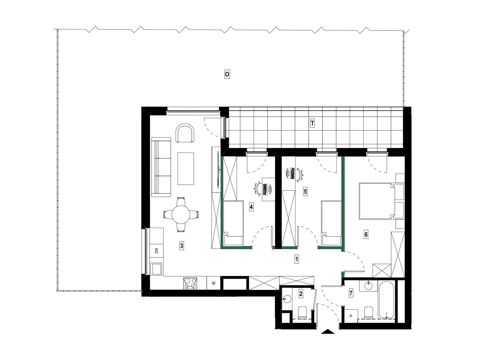 Plan 4 pok. 74m²