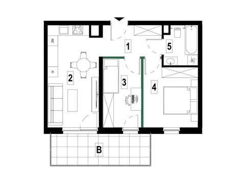 Plan 3 pok. 49m²