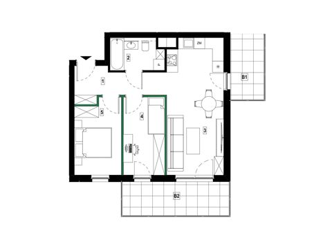 Plan 3 pok. 53m²