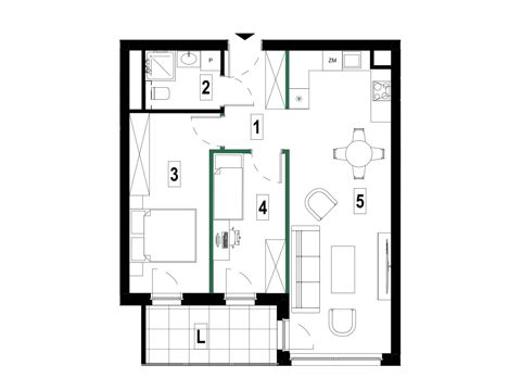 Plan 3 pok. 59m²