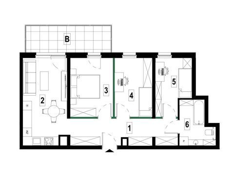 Plan 4 pok. 67m²