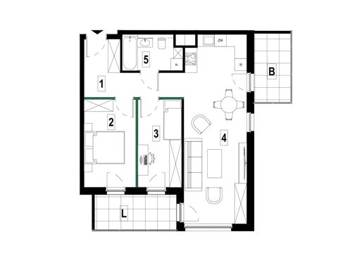 Plan 3 pok. 63m²