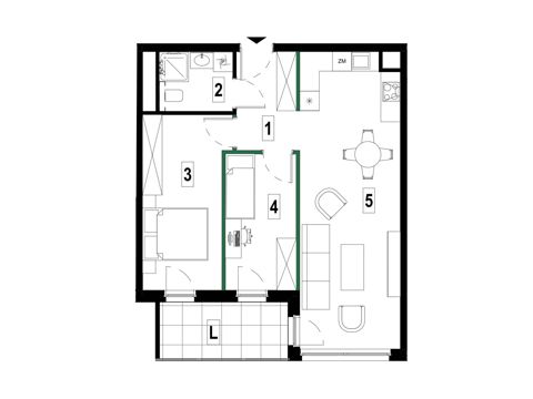 Plan 3 pok. 60m²