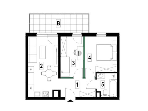 Plan 3 pok. 49m²