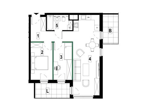 Plan 3 pok. 63m²