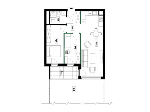Plan 3 pok. 60m²