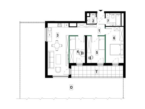 Plan 4 pok. 74m²