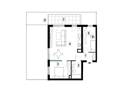 Plan 3 pok. 61m²
