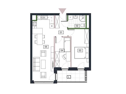 Plan 3 pok. 58m²